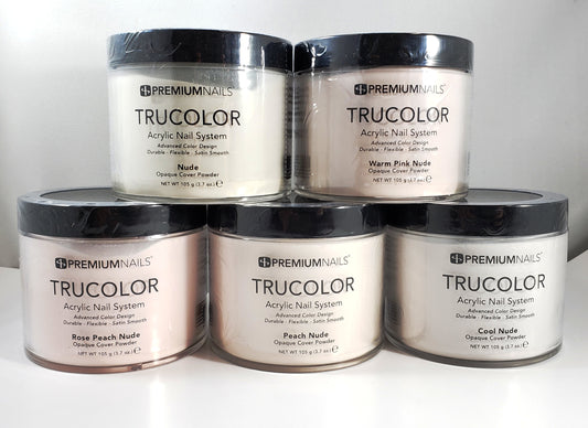 Premiumnail Trucolor Nail Acrylic Powder Nude Shade - 3.7oz/105g - Choose Your Color