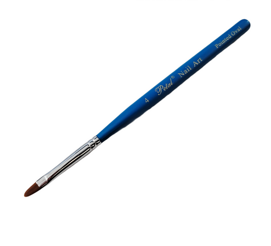 Petal Nail Art Brush Pointed Oval for Manicure Designs With Cap - Size #4