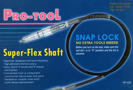 Pro-Tool Nail Professional Super Flex Shaft Snap Lock Nail Drill 3/32" Shank
