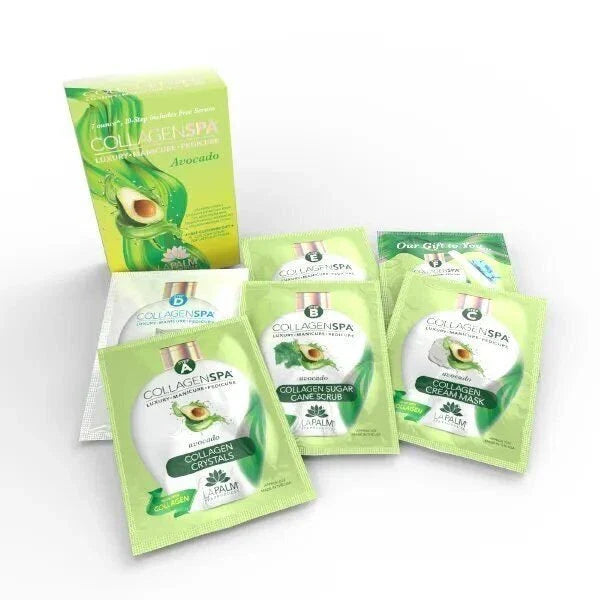 La Palm Collagen Spa Luxury Manicure & Pedicure 10 Step Kit - Avocado (Case 60pcs)
