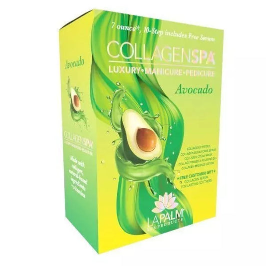 La Palm Collagen Spa Luxury Manicure & Pedicure 10 Step Kit - Avocado
