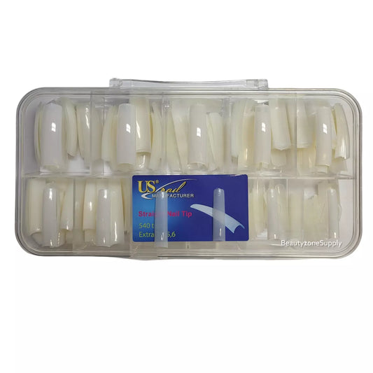 US Nail Manufacturer Straight Natural Nail Tips - 540 tips/Box