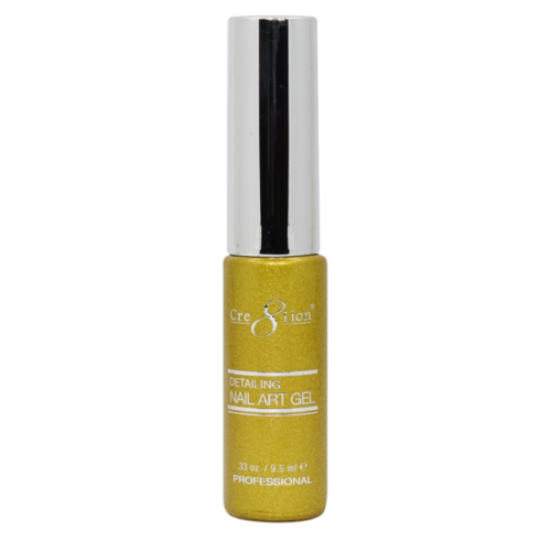 Cre8tion Detailing Nail Art Soak Off Gel Striper -  Gold Glitter