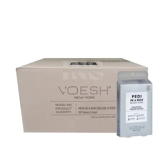 VOESH Deluxe Pedicure In A Box 4 In 1 (Case 50 packs) - charcoal power detox