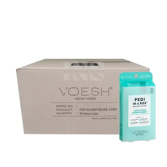 VOESH Deluxe Pedicure In A Box 4 In 1 (Case 50 packs) - Eucalyptus Energy Boost