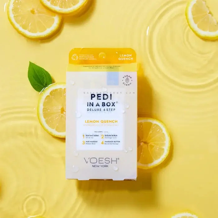 VOESH Deluxe Pedicure In A Box 4 In 1 (Case 50 packs) - Lemon Quench
