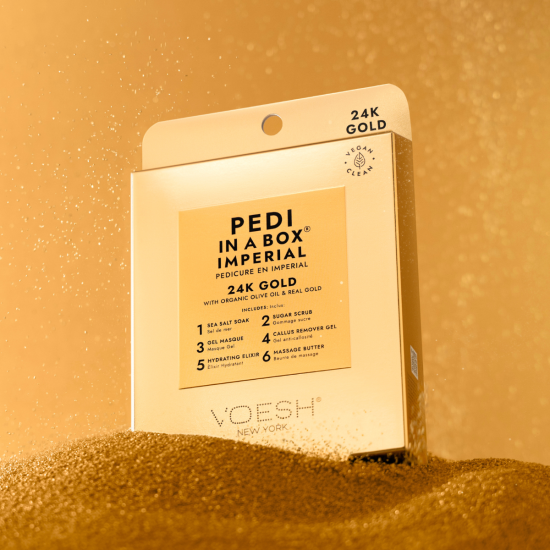 Voesh Pedi in a Box Imperial 24K Gold 6 Step (Case 30 boxes)